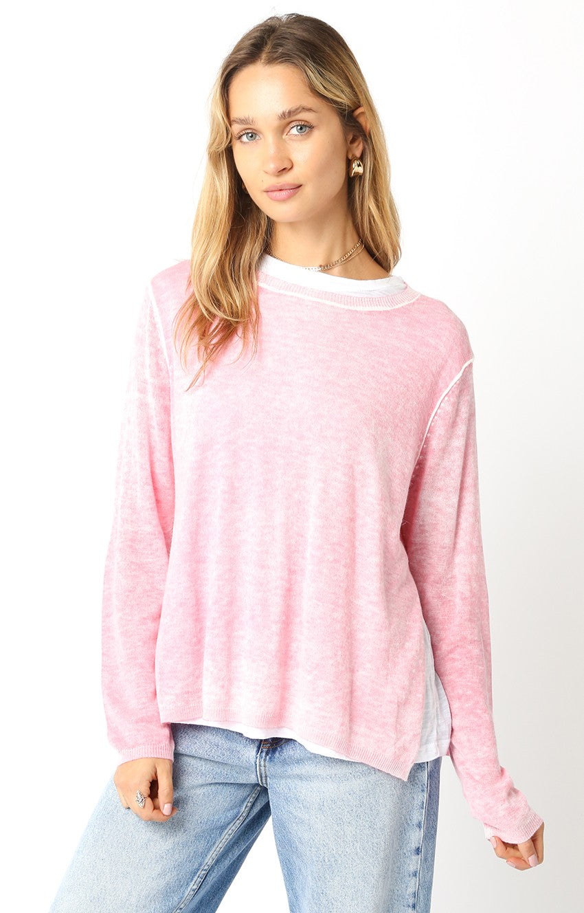Megan Double Layer Illusion Sweater Top