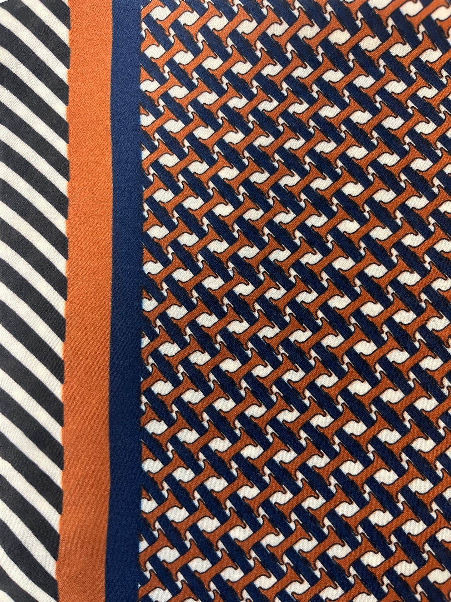 The Meridian Scarf- Navy & Green