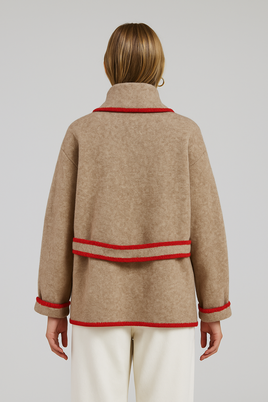 Oatmeal Whipstitch Cardigan