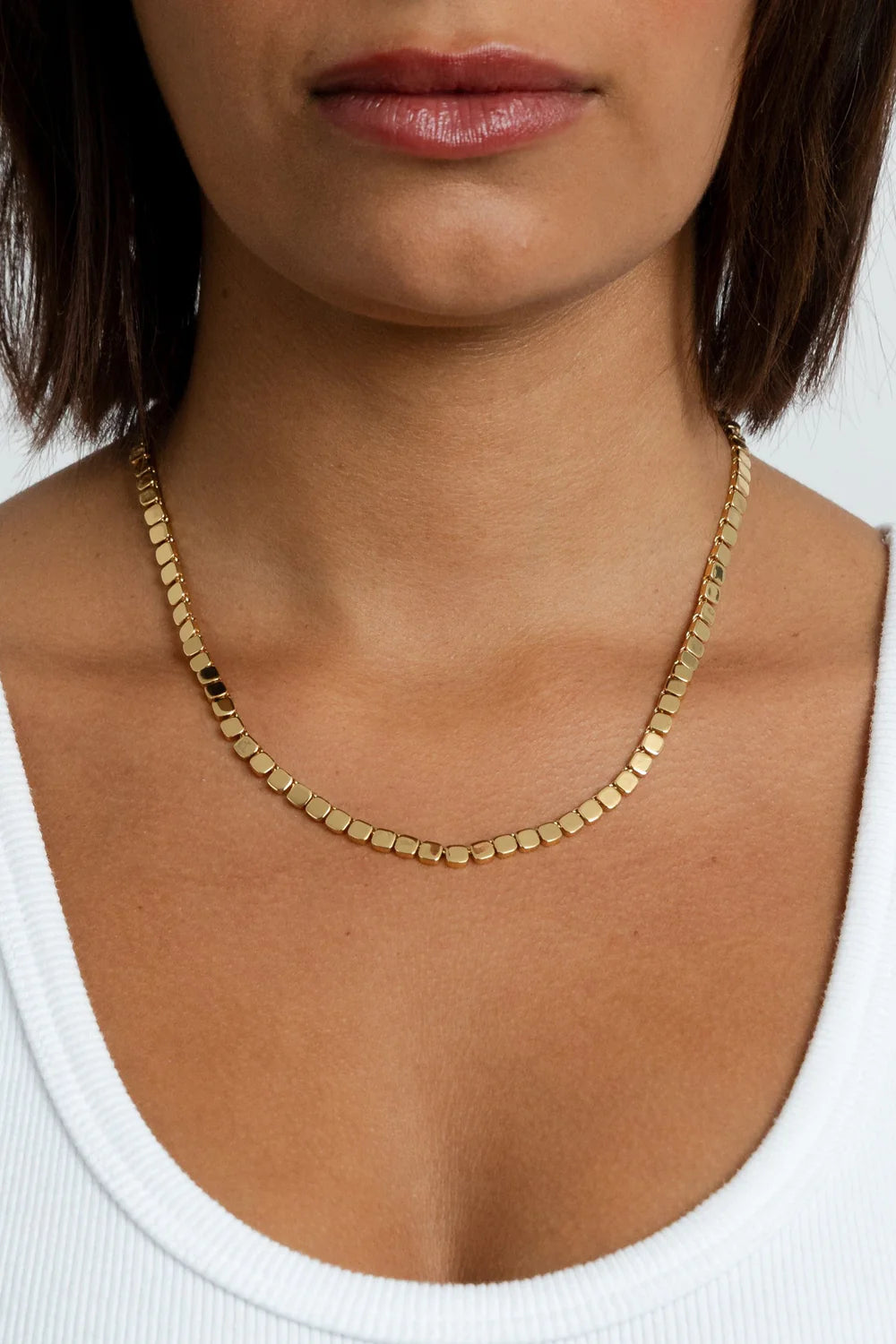 Nicole Necklace Gold 15"-17"