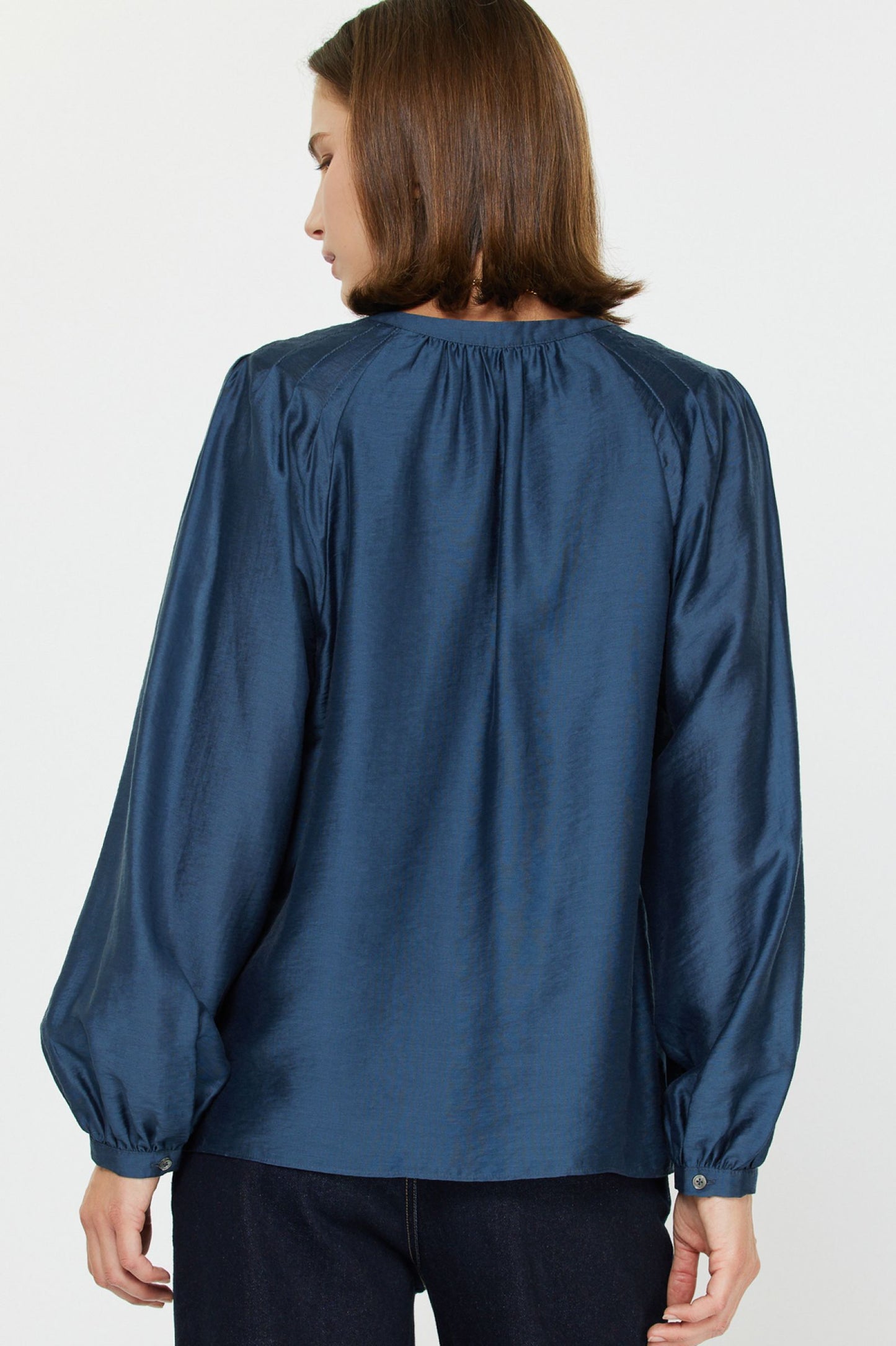 Sapphire Split Neck Blouse