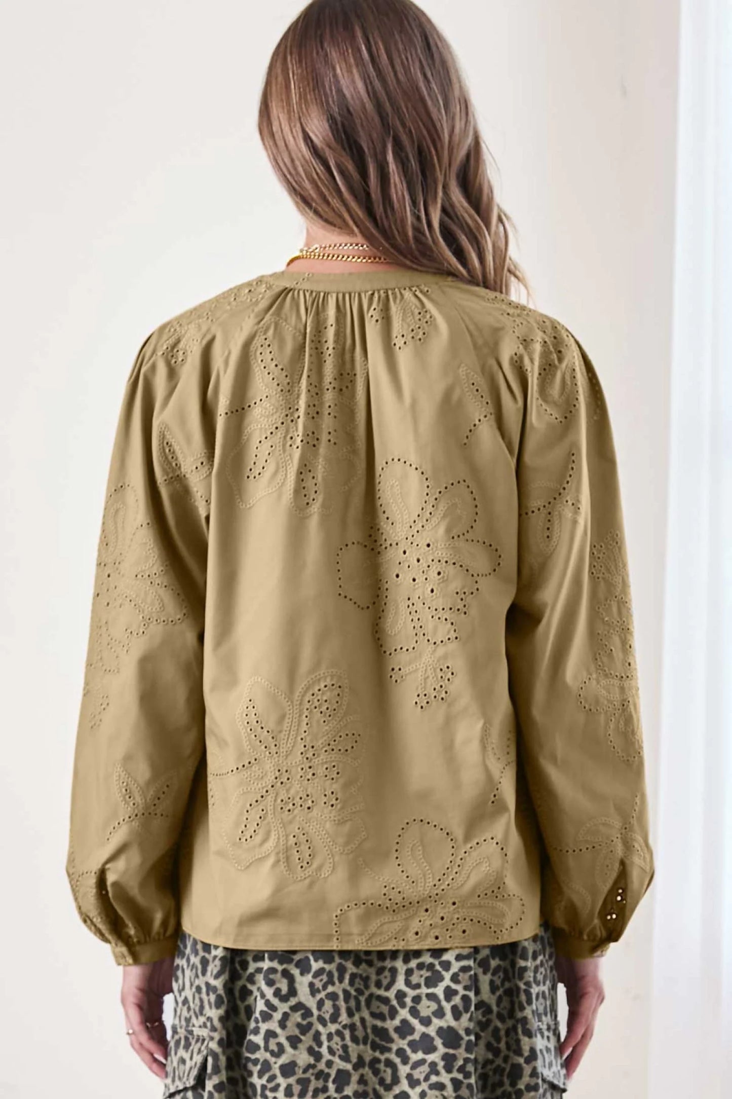 Olive Long Sleeve Blouse