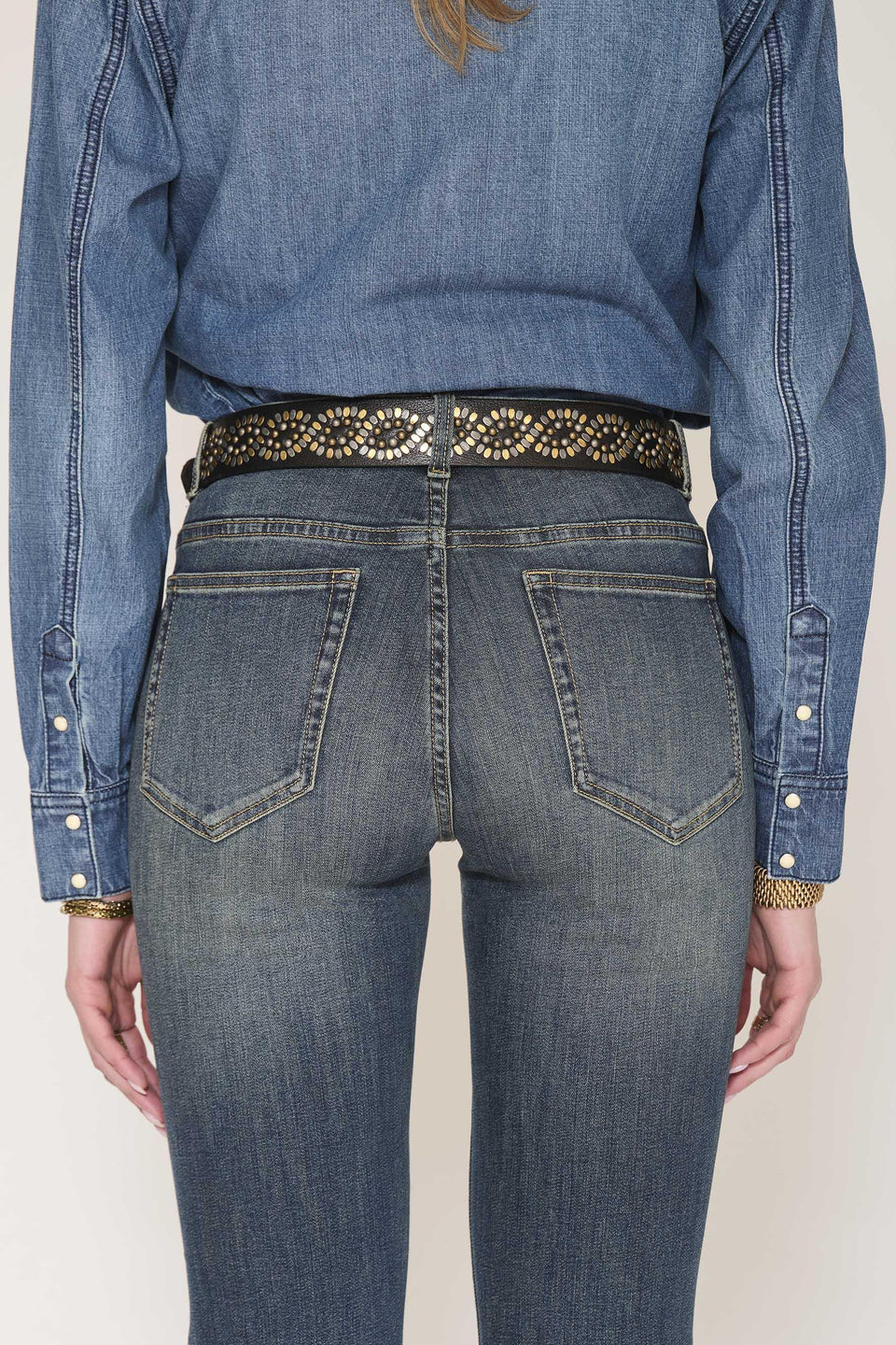 Duha Studded Leather Belt