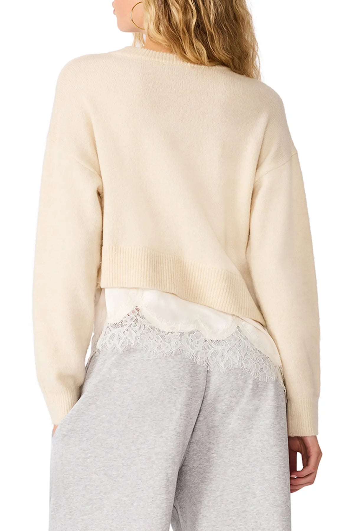 Aries Lace Hem Sweater