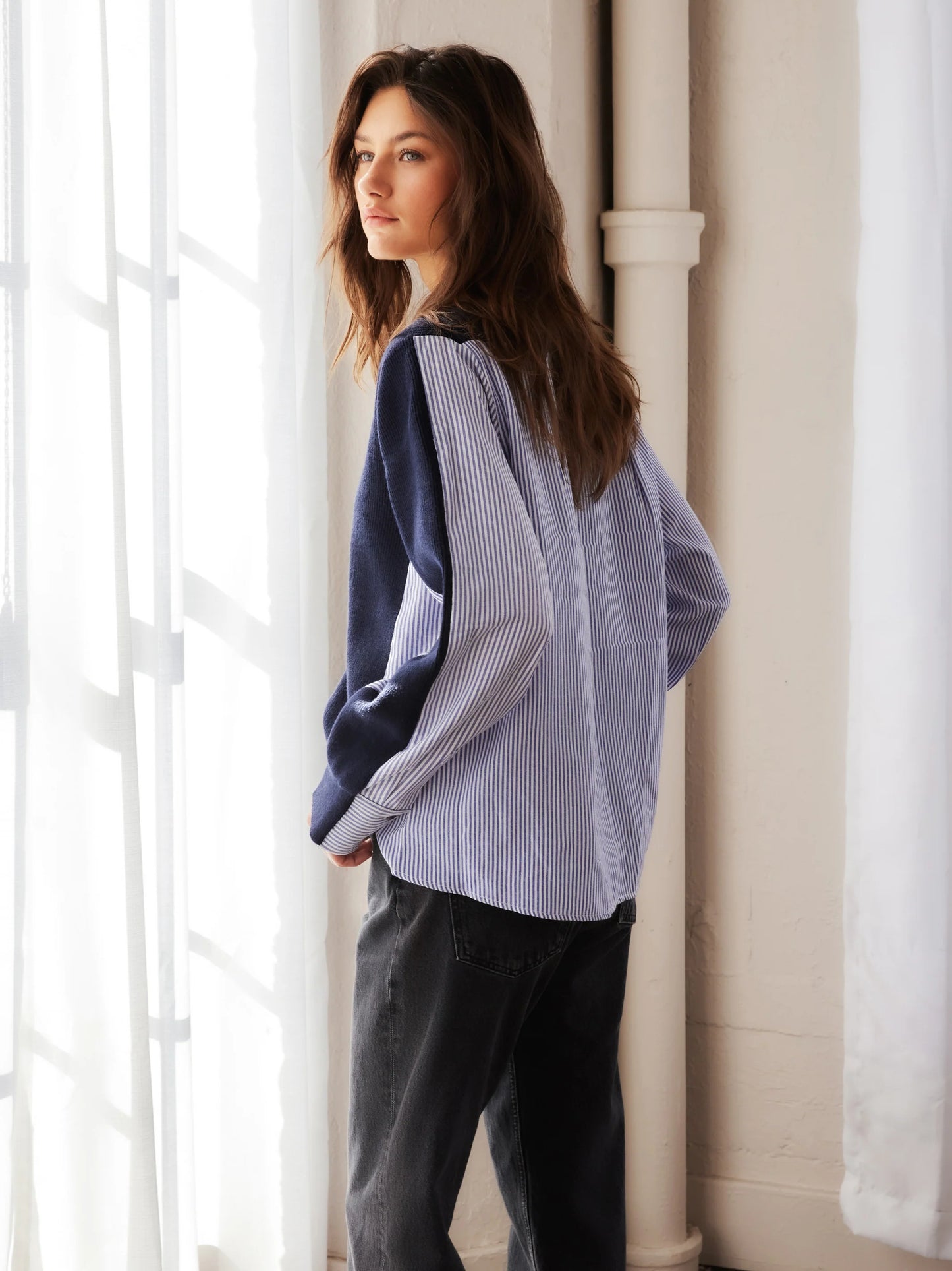 Celine Mixed Media Cardigan
