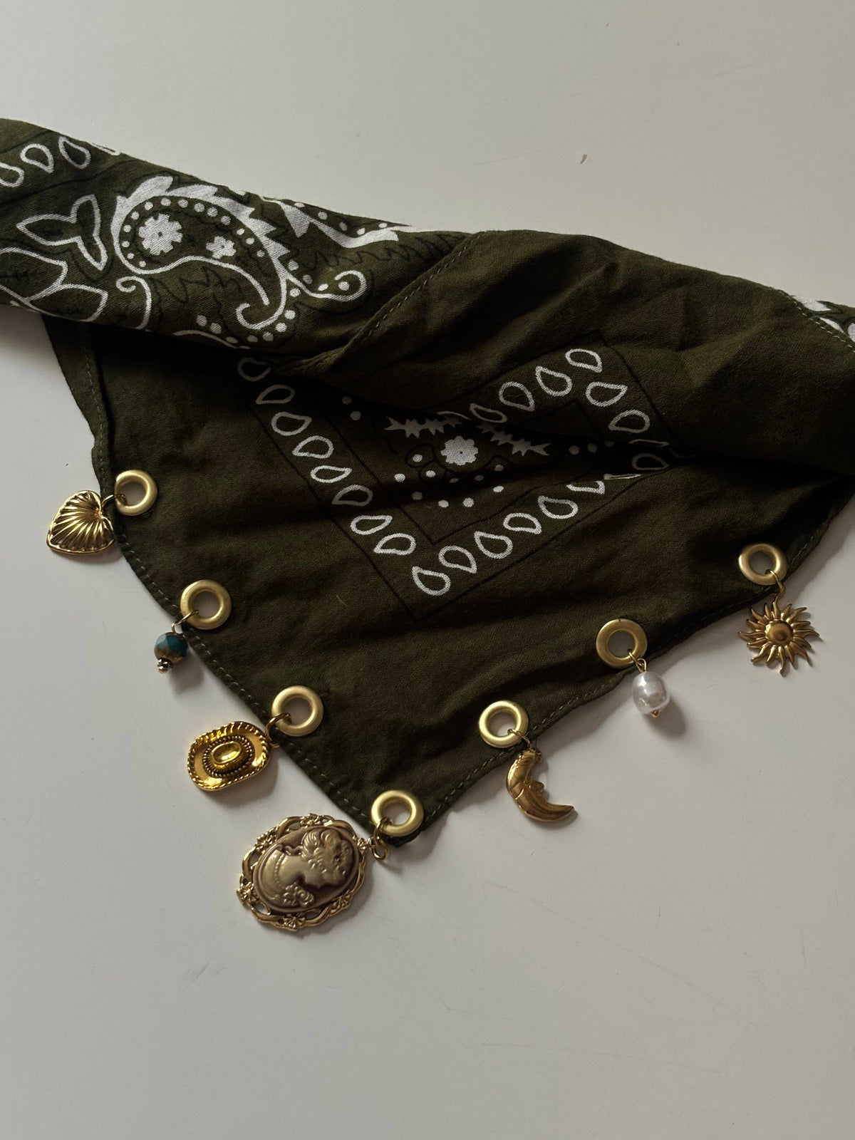 The Mystic Green Bandana Necklace