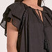 Black Flutter Sleeve Dress