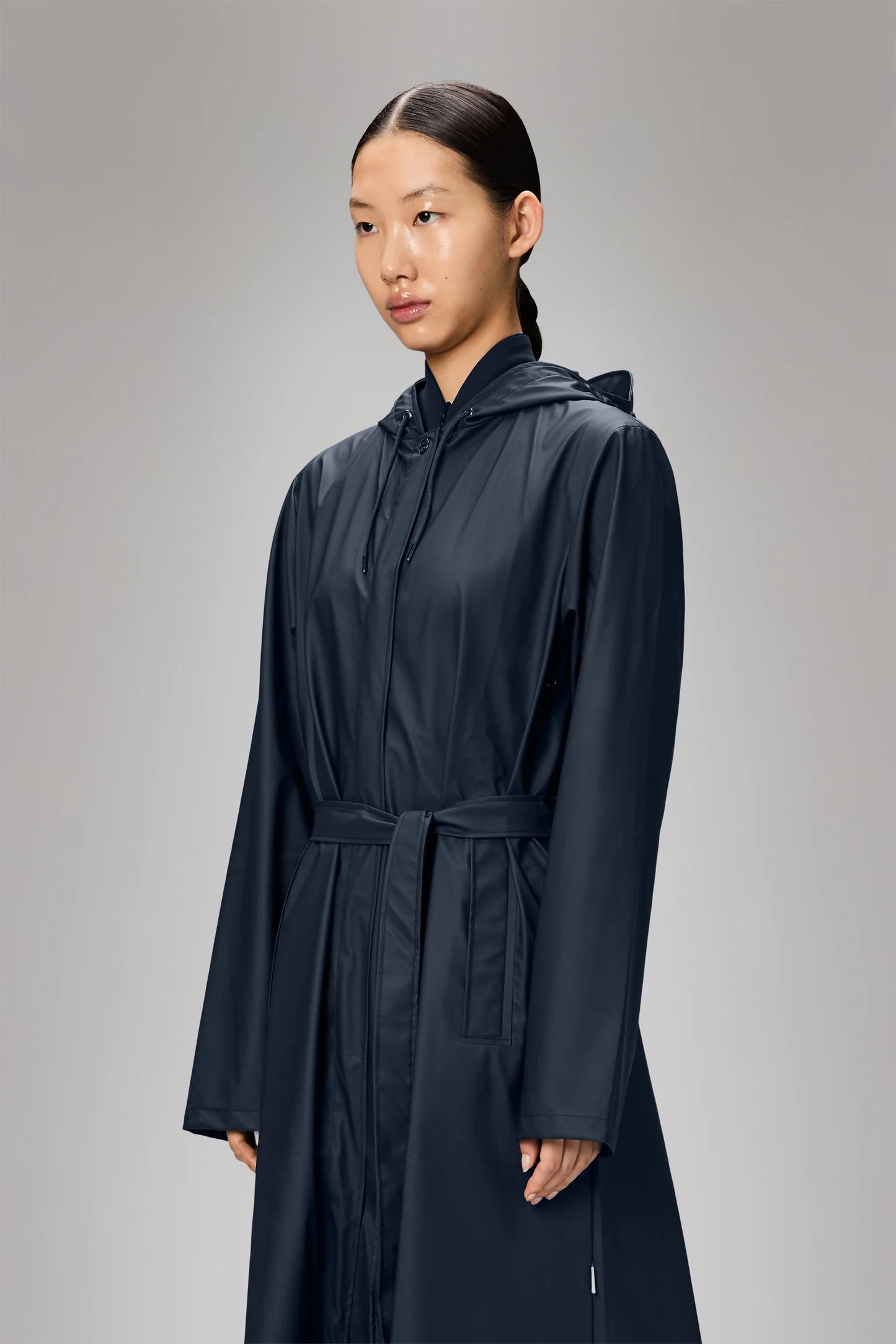 Navy A-Line Longer W Jacket