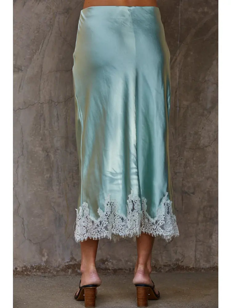Mint Slip Skirt