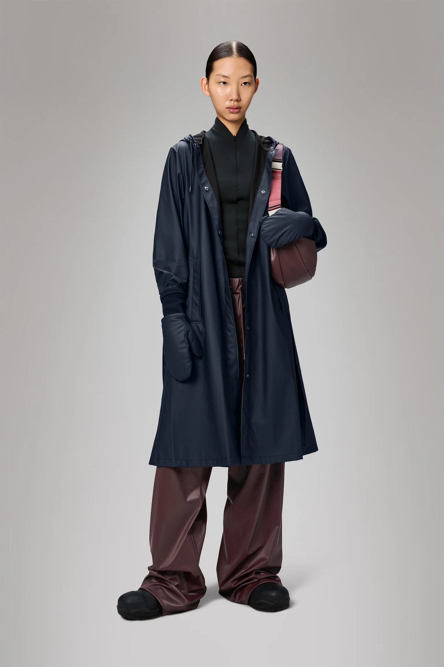 Navy A-Line Longer W Jacket