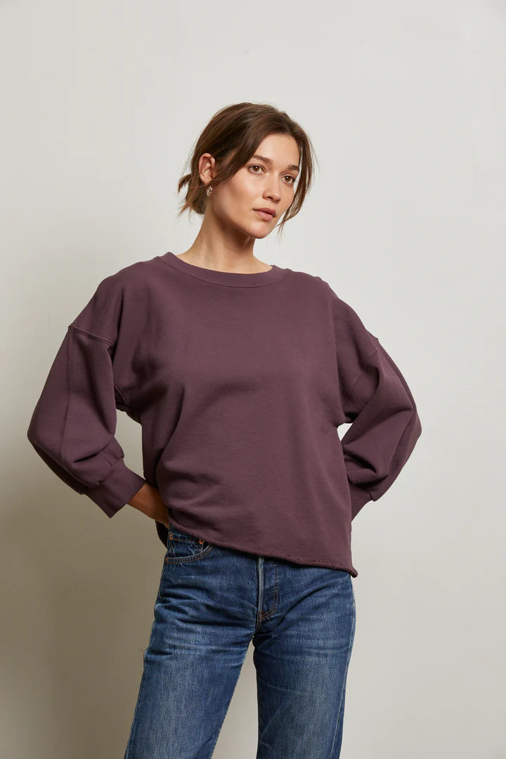Niall French Terry Pullover in Plum