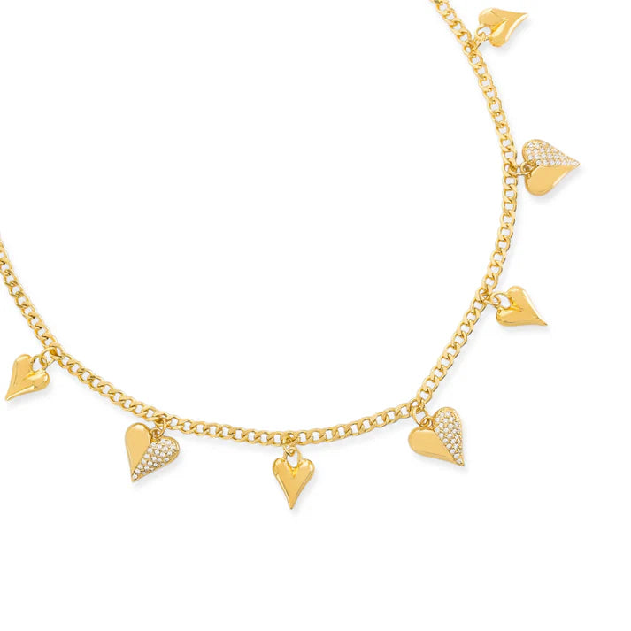 Dazzling Heart Charm Necklace