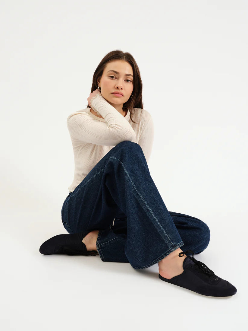 Madison Mid Rise Wide Leg - Moonlight