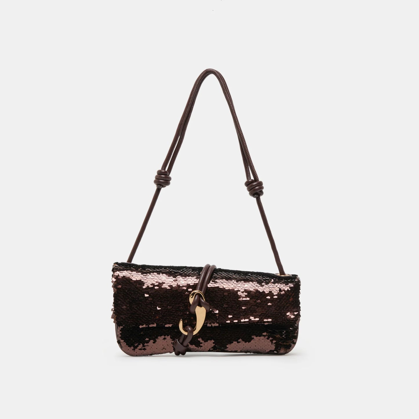 Alice Shoulder Bag Brown Sequin
