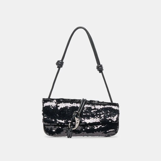 Alice Shoulder Bag Black Sequin
