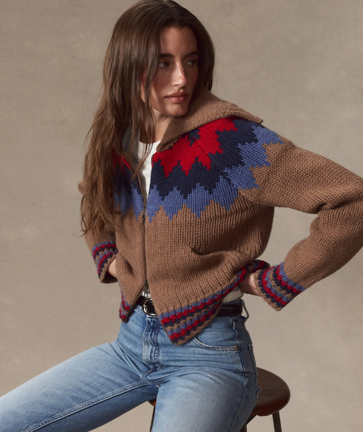 Fair Isle Zip Up Jacket
