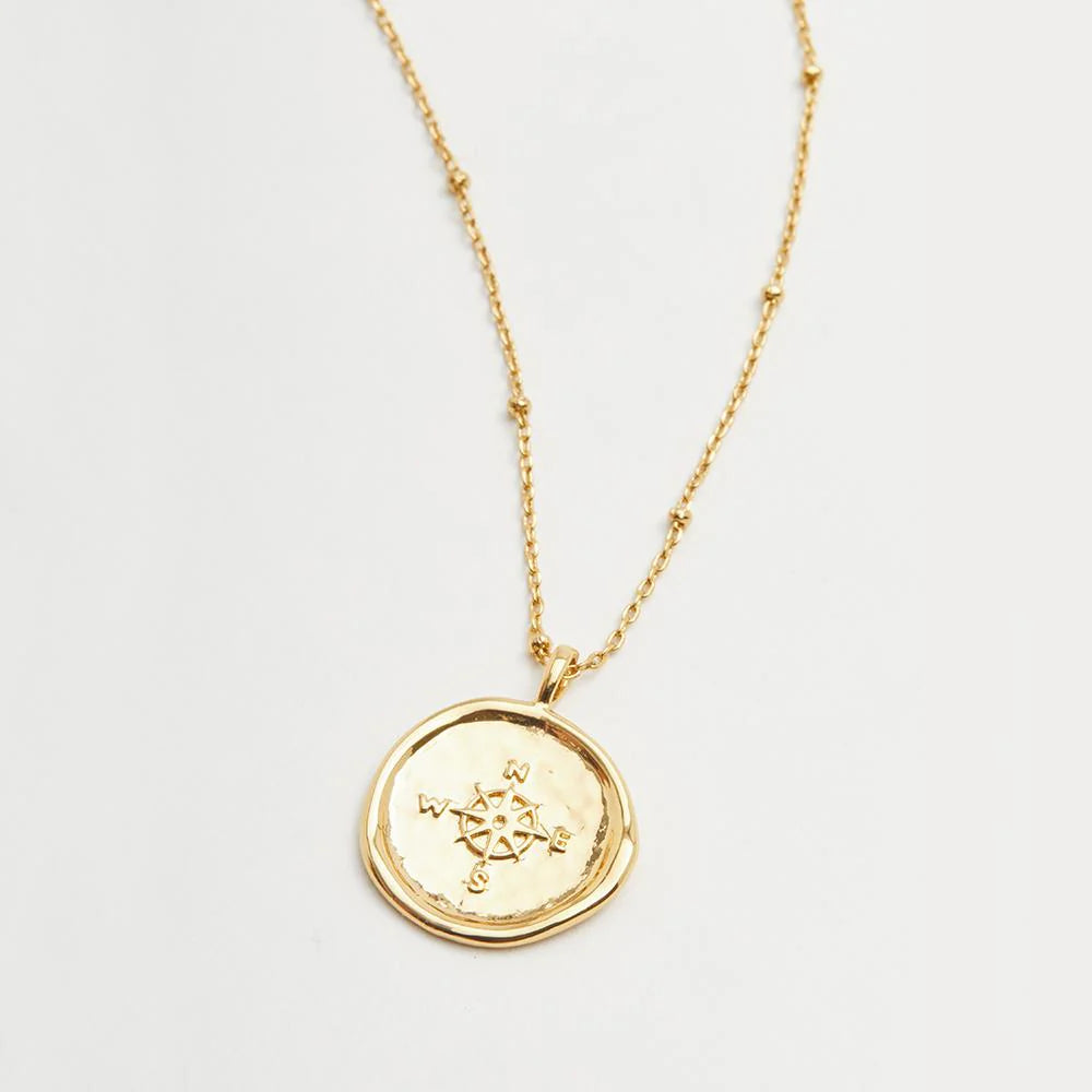 Compass Coin Necklace