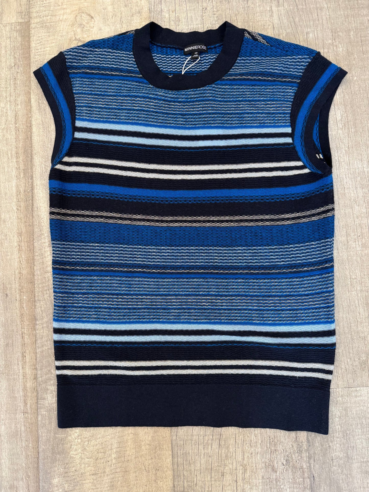 Cotton Cashmere Novelty Stripe Crew