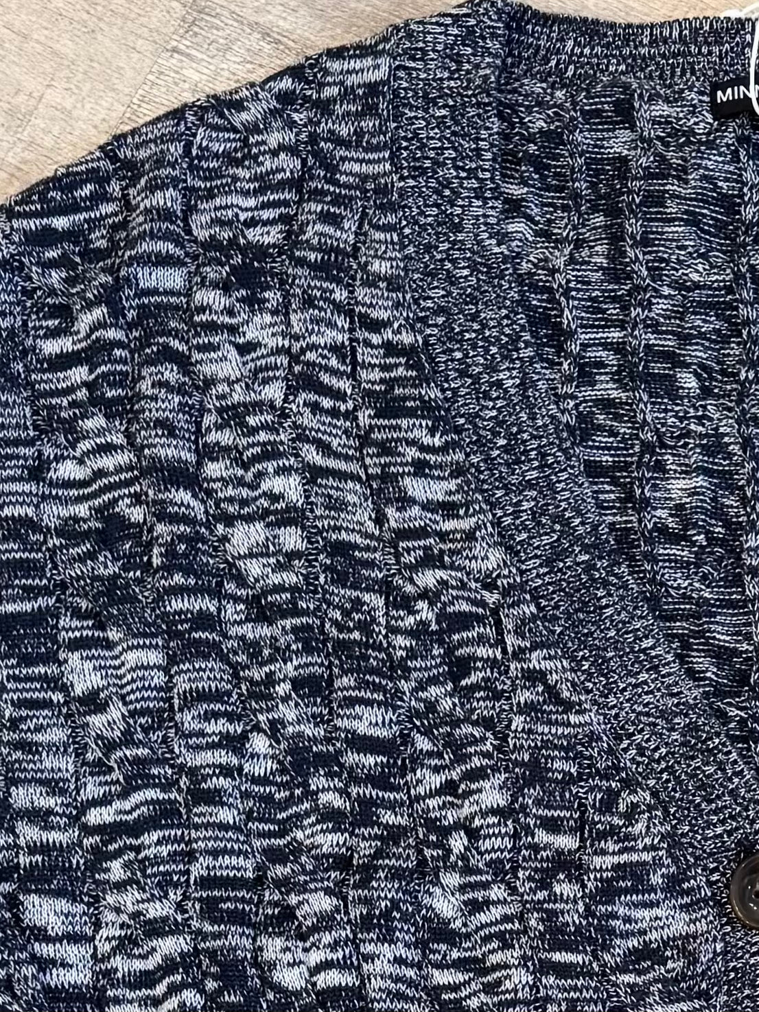 Cotton Oversized Marled Cardigan
