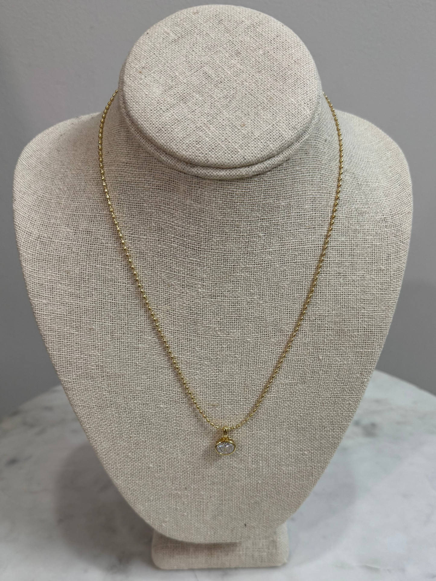 Golden Oval Necklace