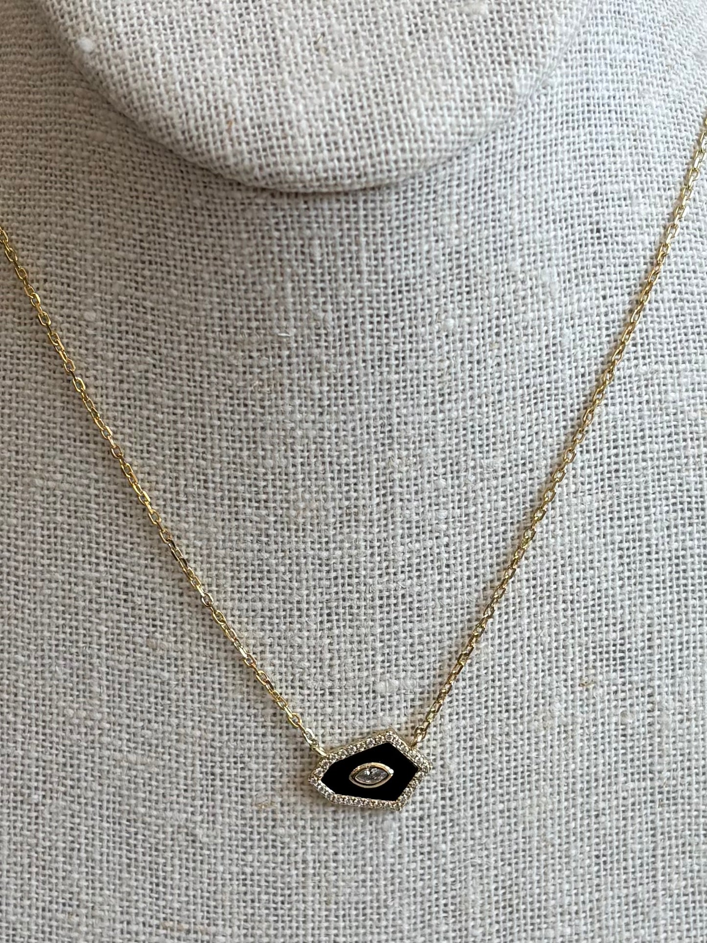 Black Geometric Necklace