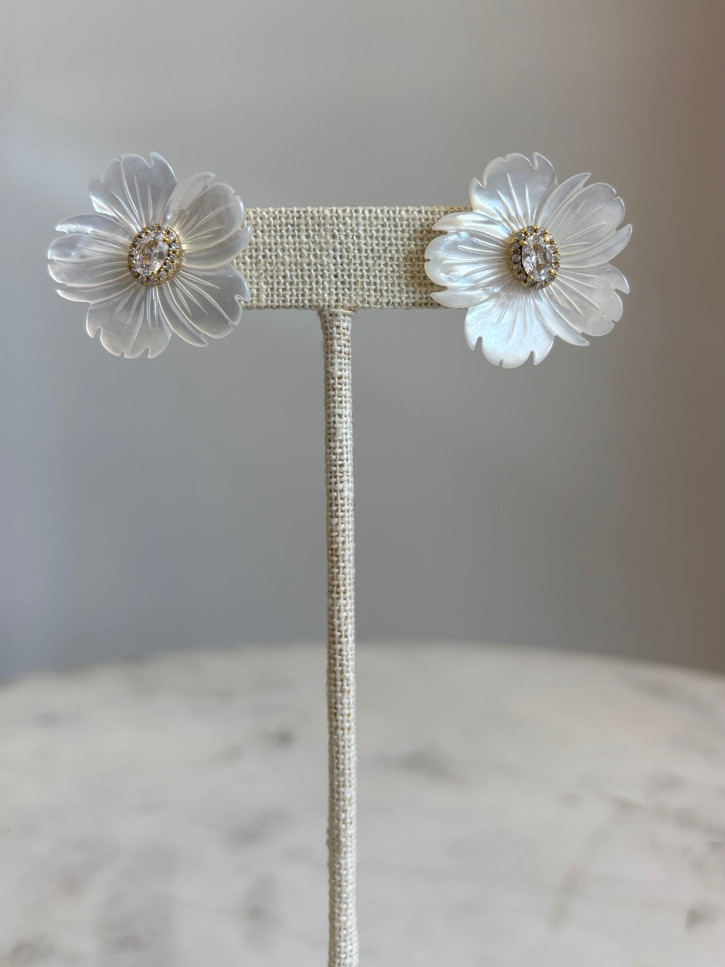 MOP Flower Studs