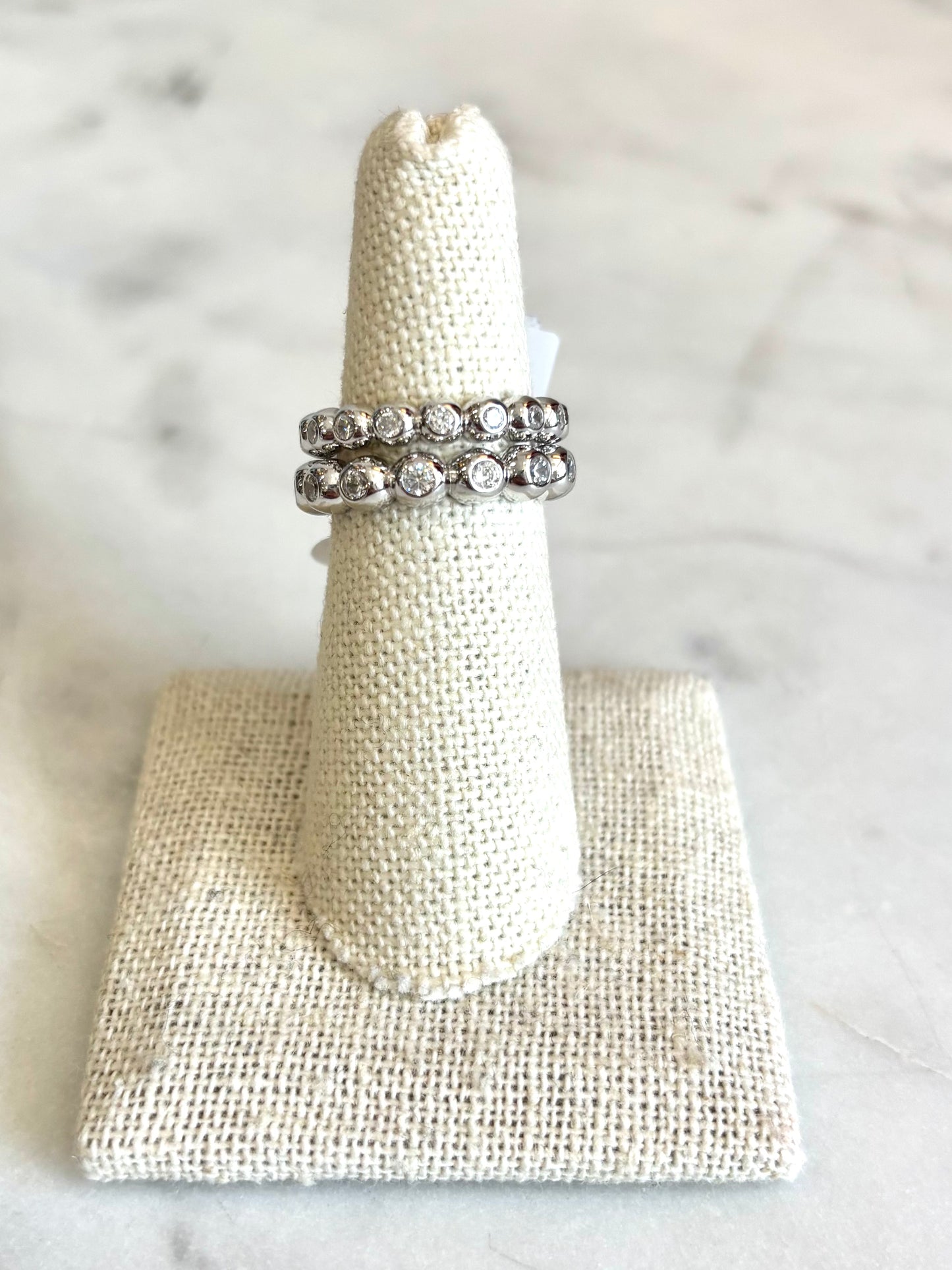 Double Bubble Bands Silver