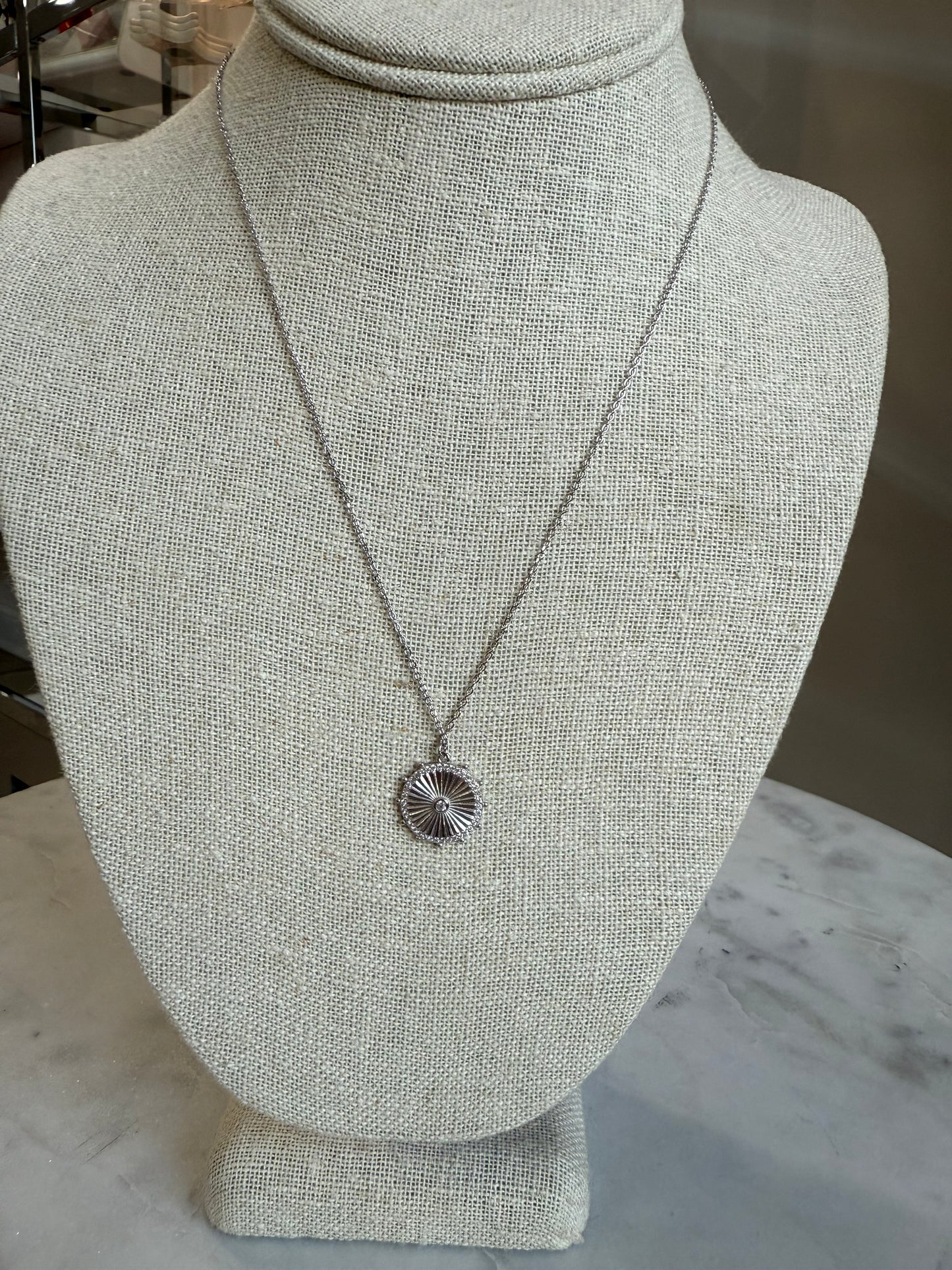 Fluted Disc Necklace