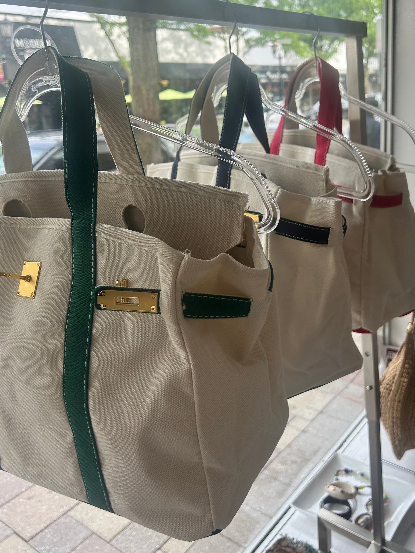The Weekender Distressed Tote: Green