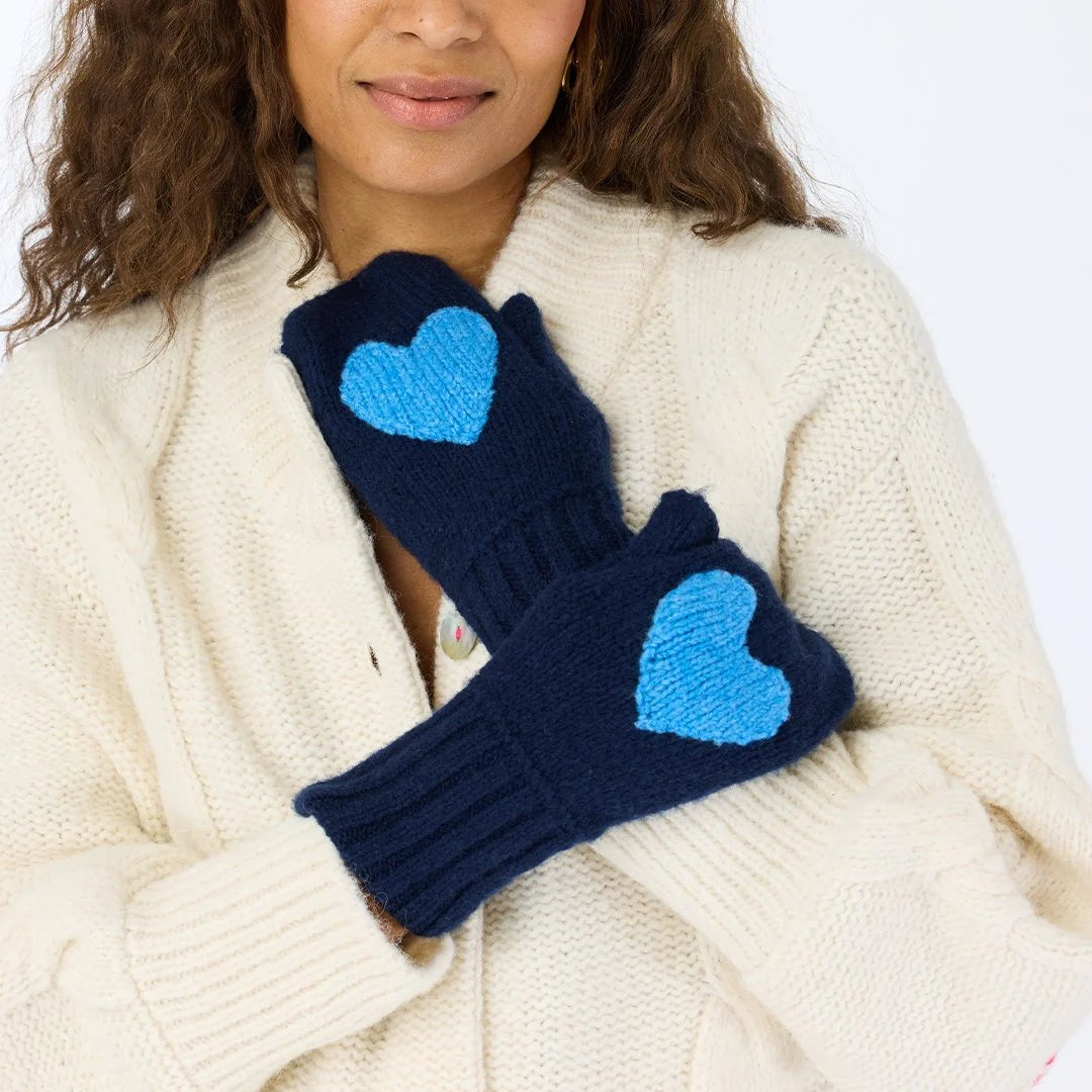 KR Patch Mittens Indigo Blue