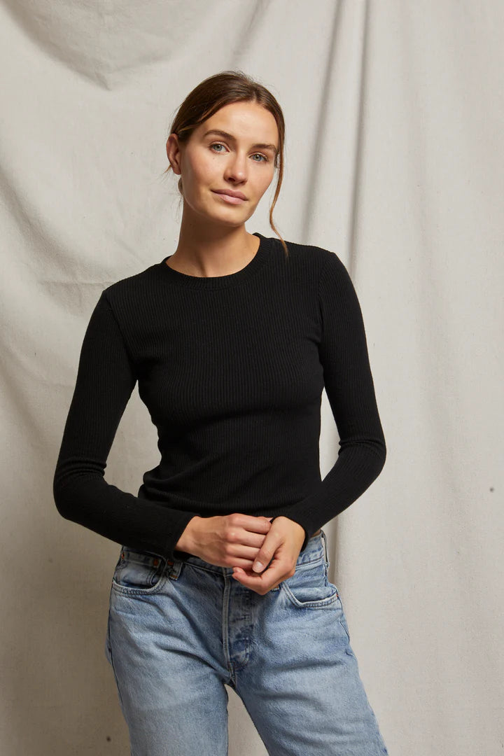 Jolie Black Rib Sweater
