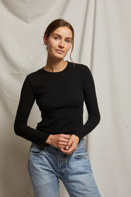 Jolie Black Rib Sweater
