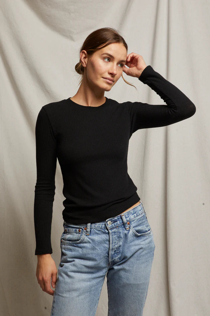 Jolie Black Rib Sweater