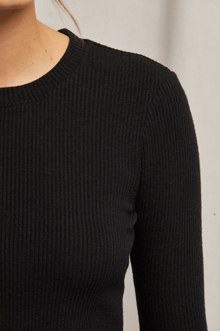 Jolie Black Rib Sweater