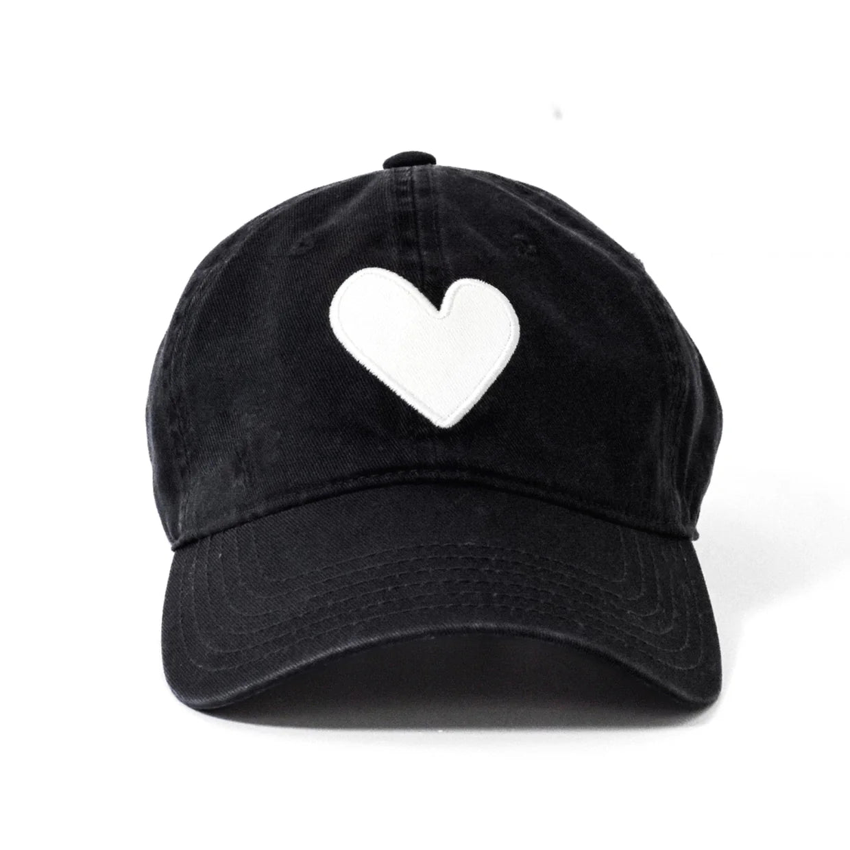 KR Baseball Hat Heart Patch Black