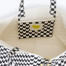 KR Heart Black White Check Tote