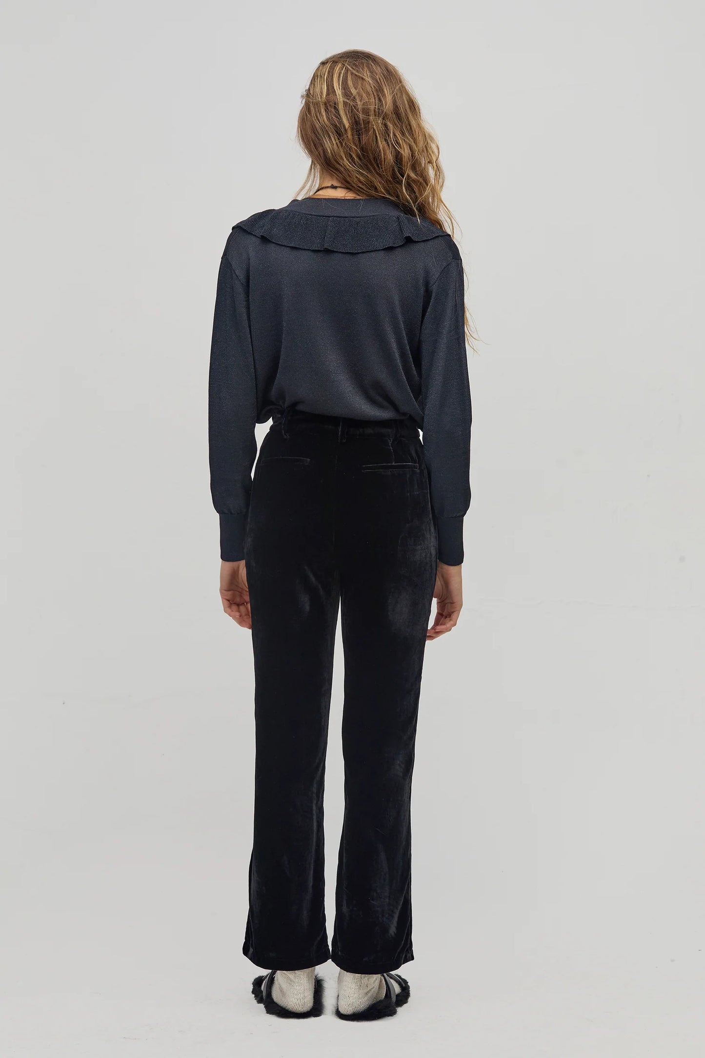 Boho Lurex Sweater Black