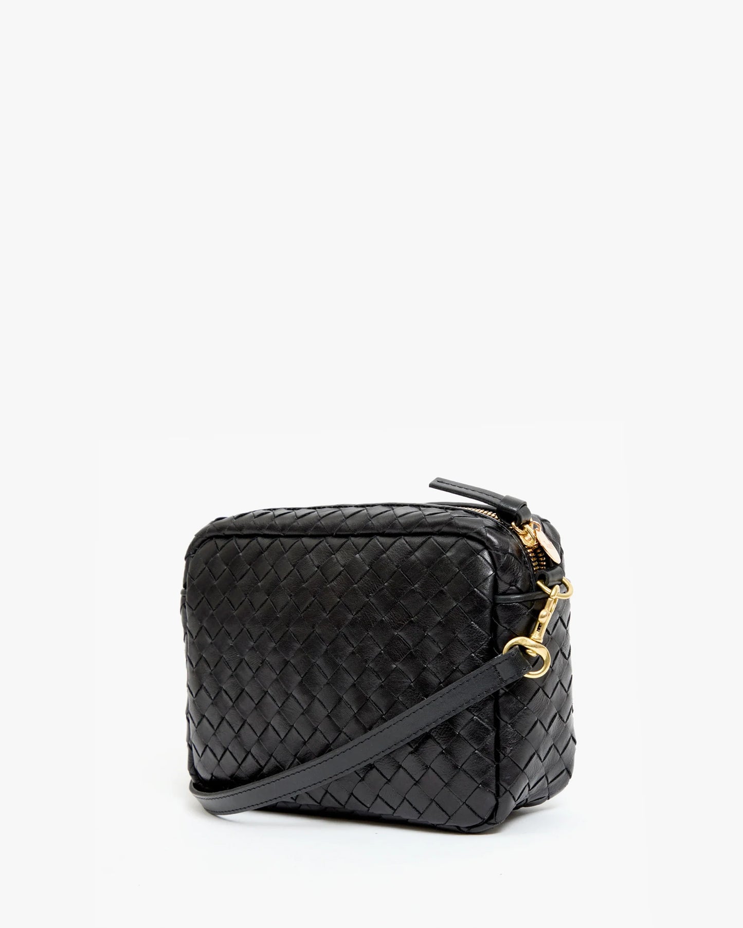 Midi Sac Black Diagonal Woven