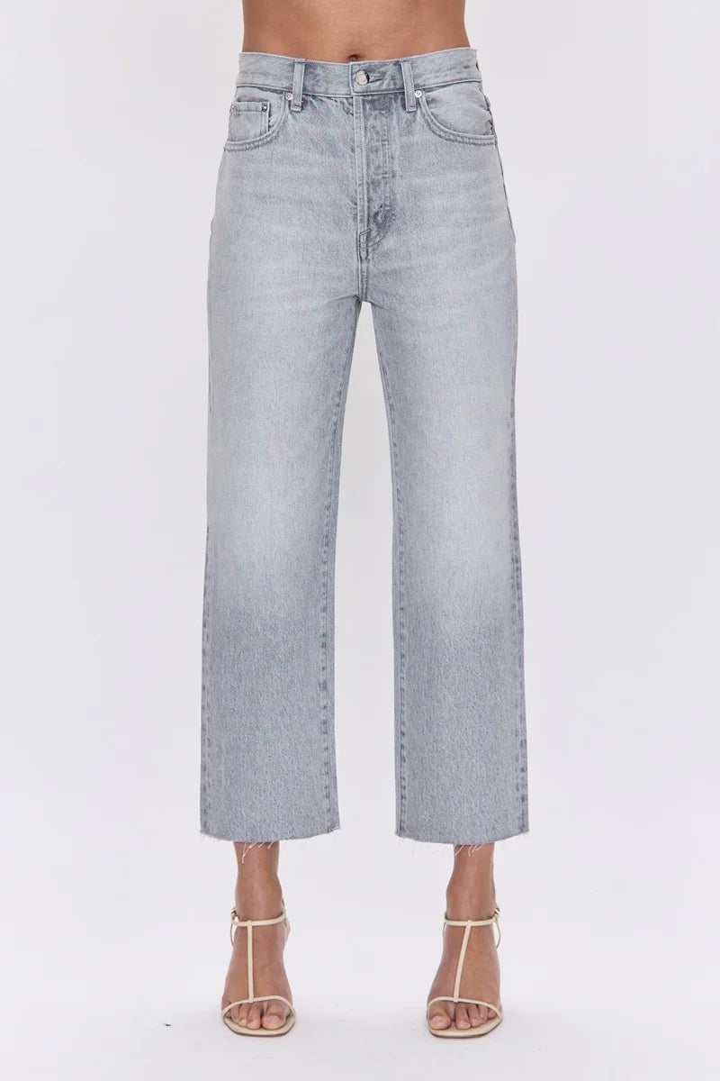 Cassie Crop Super High Rise Straight in Enigma