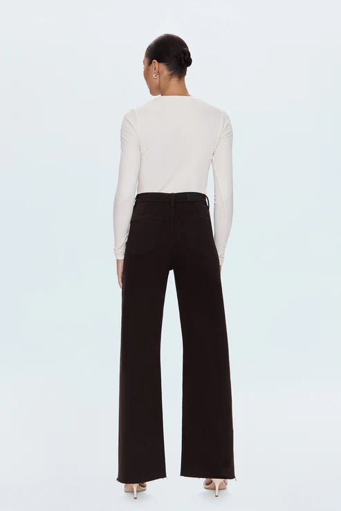 Penny High Rise Wide Leg Jean - Mocha