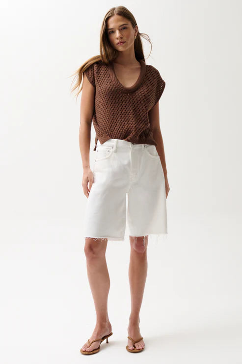 Nolan Relaxed Straight Cut Off - Paper White