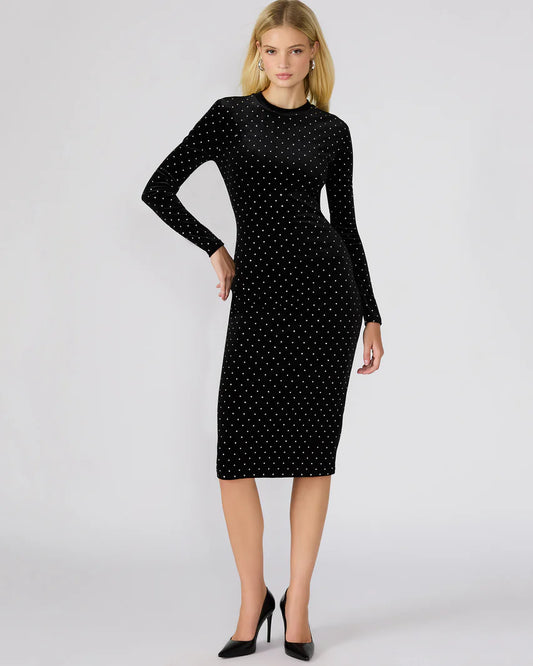 Hailee Studded Velvet Dress
