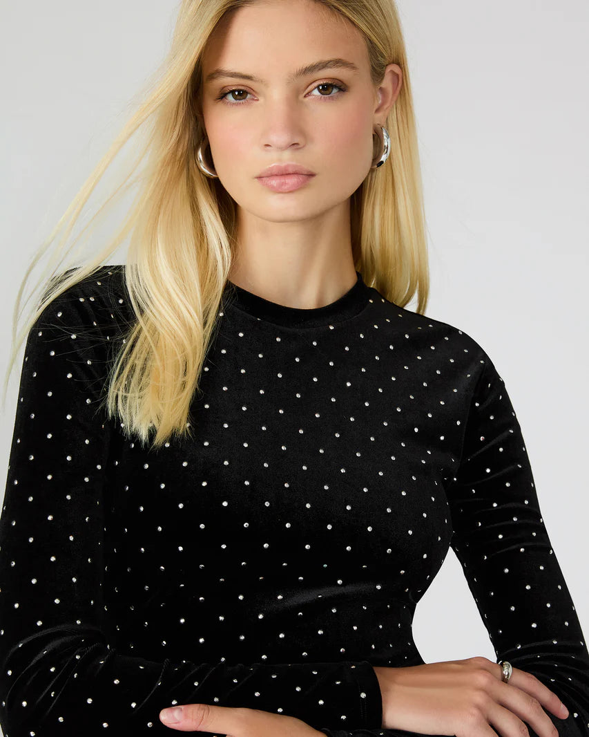 Hailee Studded Velvet Dress