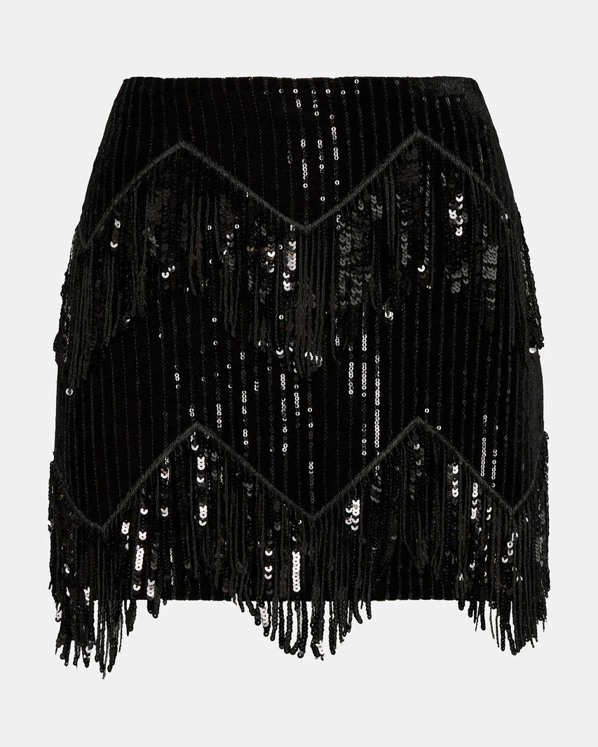 Cindi Sequin Fringe Skirt