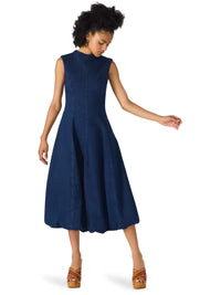 Talasyn Bubble Hem Denim Dress