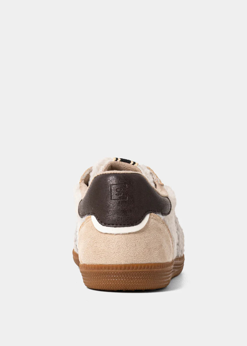 Stevie Beige Shearling Sneaker