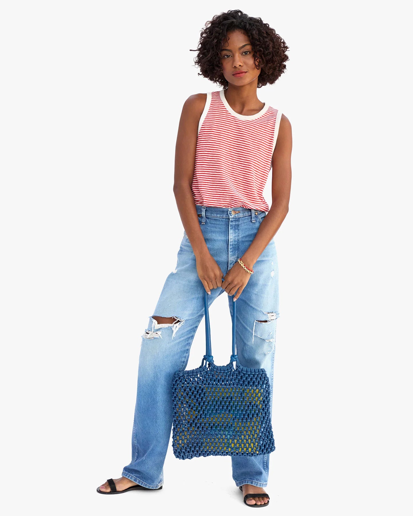Camp Fit Tank Poppy/Cream