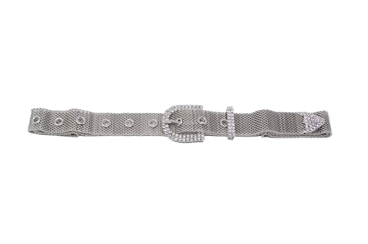 Rhinestone Buckle Belt