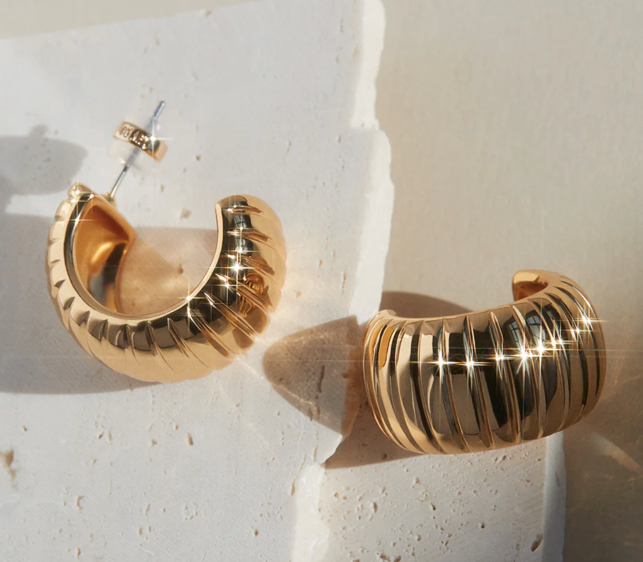 Remy Ridged Hoops