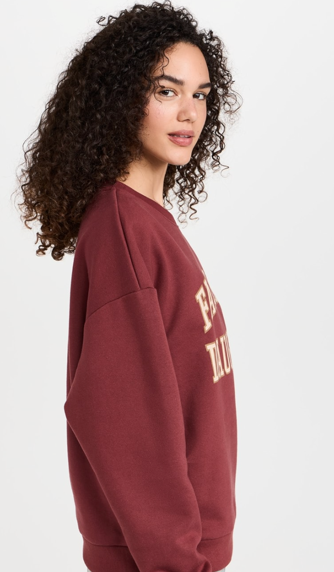 Favorite Daughter Collegiate Sweatshirt Wine